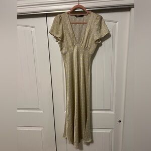 Zara cream polka dot midi